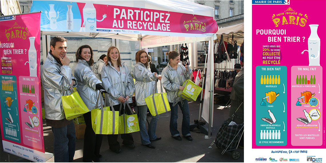 Verre recycle Mairie de Paris 04